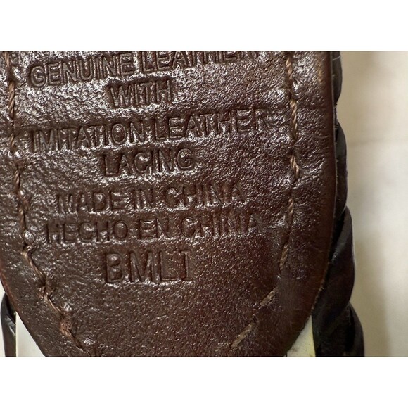 Dockers Warped Laced Brown Genuine Leather BMLI Belt 11DK0438 Men's Size 38/95 - Picture 10 of 14